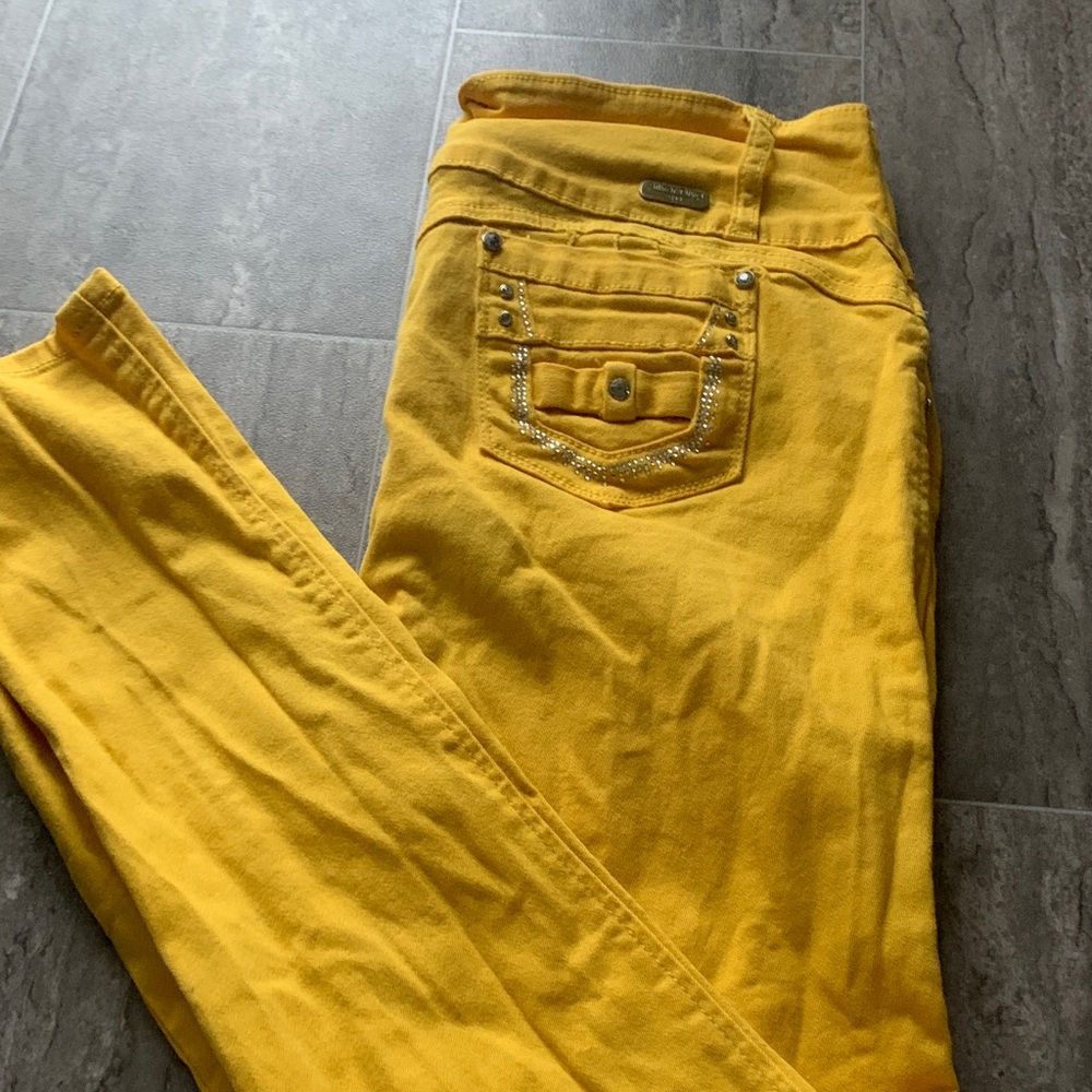 Yellow Silver Diva Colombian jeans